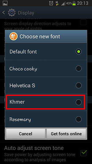 Make your Android phone can read Khmer