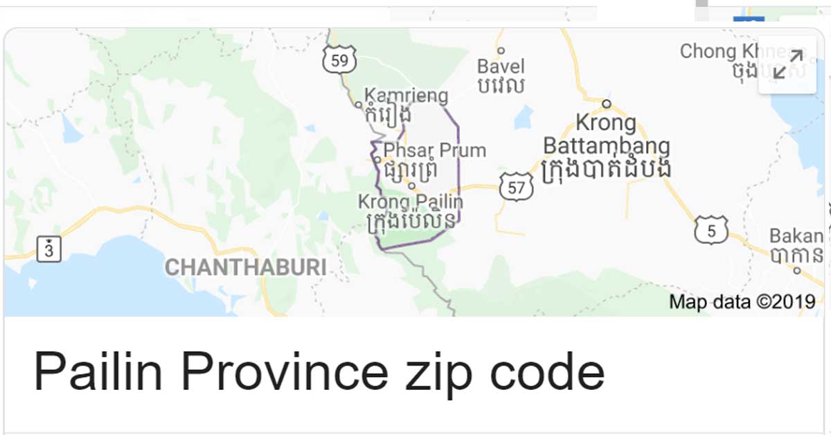 Pailin Province zip code