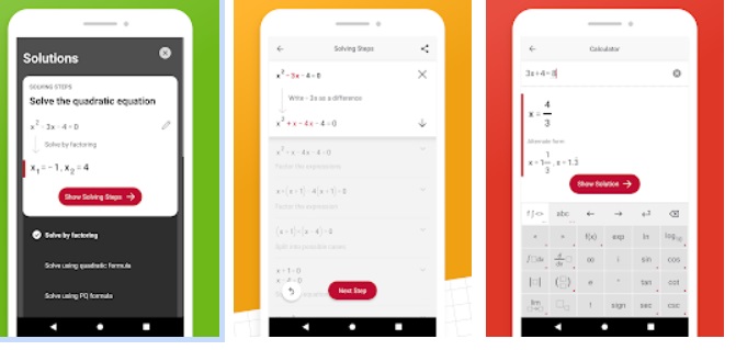 Photomath is one of the mathematics problem solver apps available for Android and iOS devices.